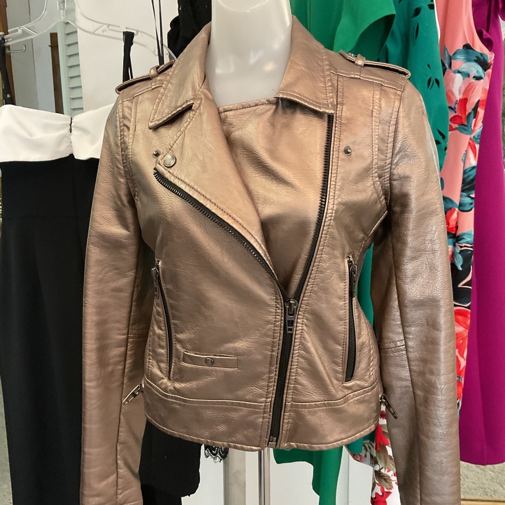 Blank NYC Bronze Leather Jacket